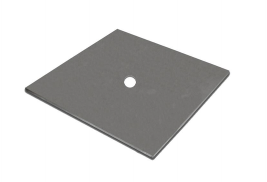 Placa de pared de acero de 12 x 12 pulgadas con orificio central de 1 pulgada